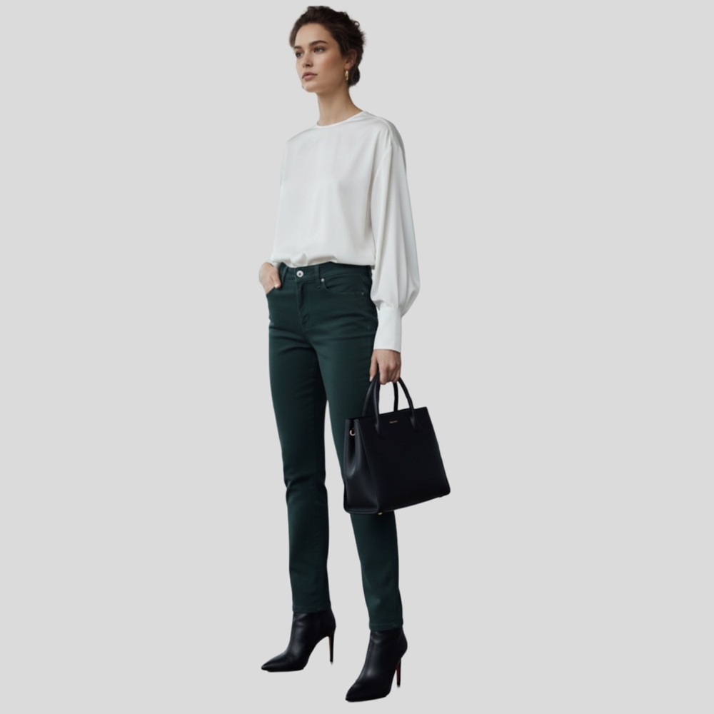 NWT- NYDJ Sheri Slim Jeans In Sueded Sateen